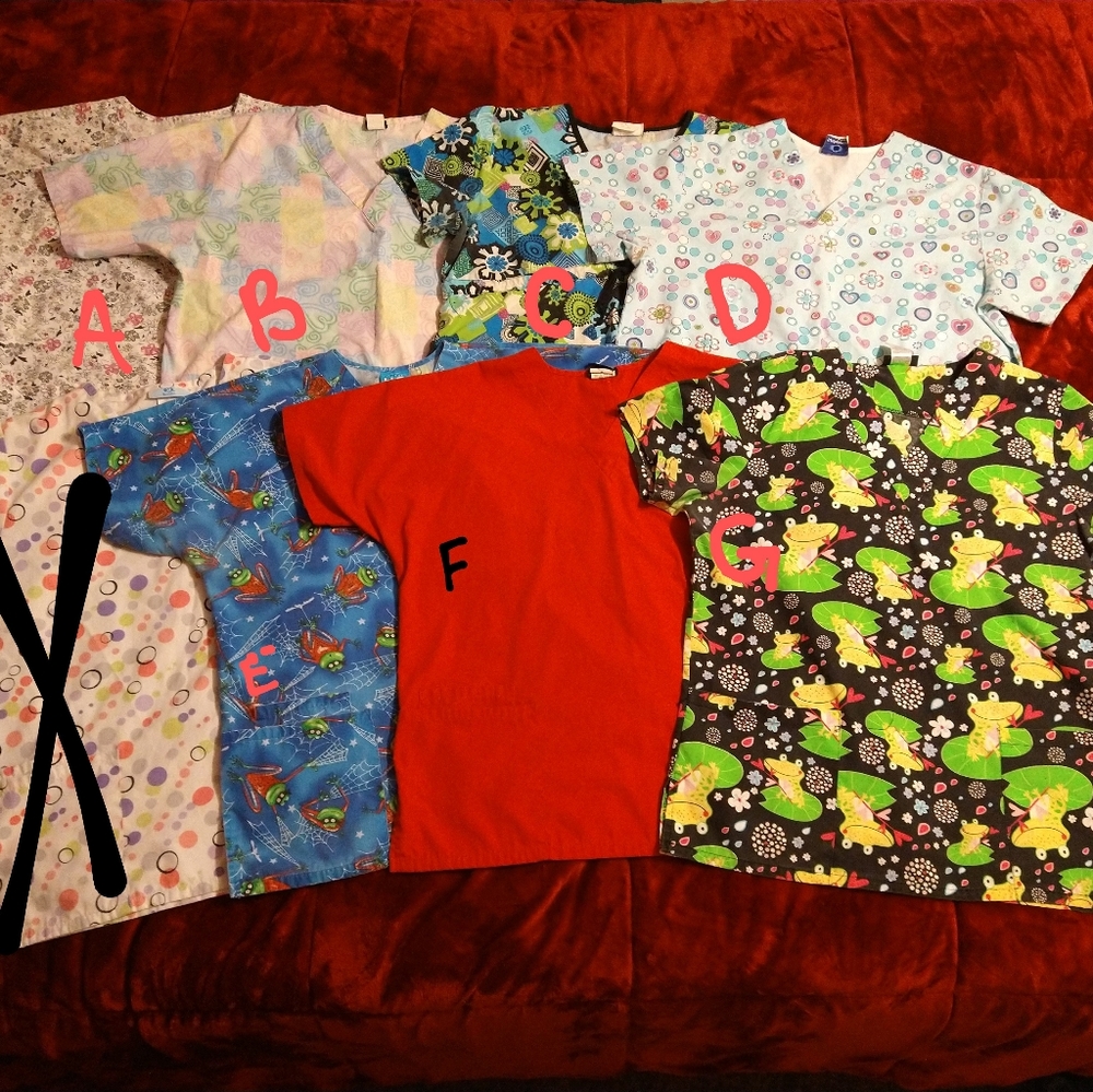 7 Med Scrub Tops